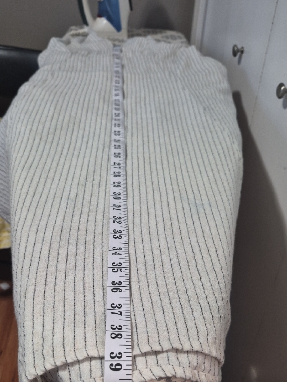 Striped Light‎ Gray Strapless Summer Dress - Picture 8 of 8